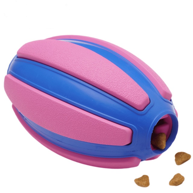 Natural Rubber Durable Grinding Teeth Pet Dog Chew Toys Rugby Ball
