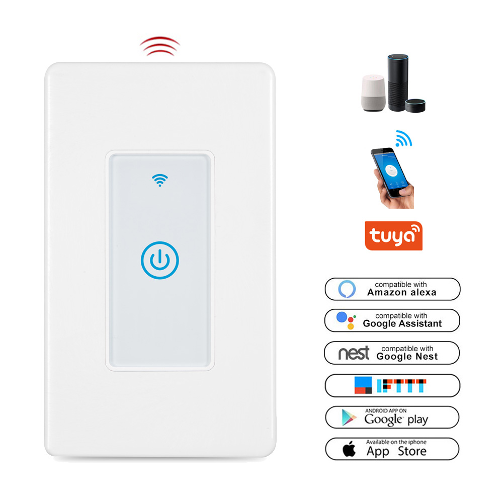 Ledeast DS-123Smart Wi-Fi выключатель света пульт дистанционного управления переключатель гнездо не требуется Совместимость с Alexa и Google Home
