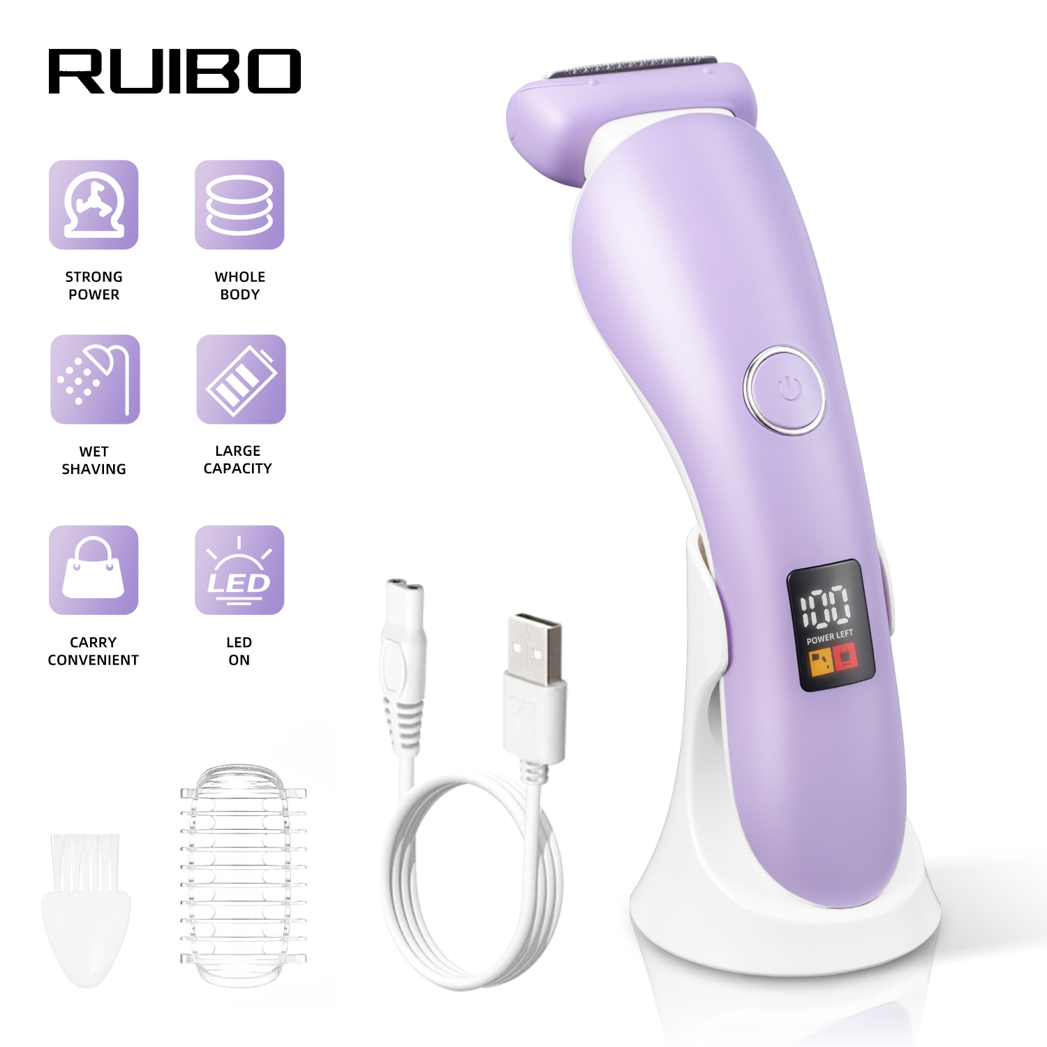 Bikini Trimmer For Women Electric Razors Pubic Hair Trimmer Women Waterproof Wet & Dry Use Personal Trimmer For Legs Underarm