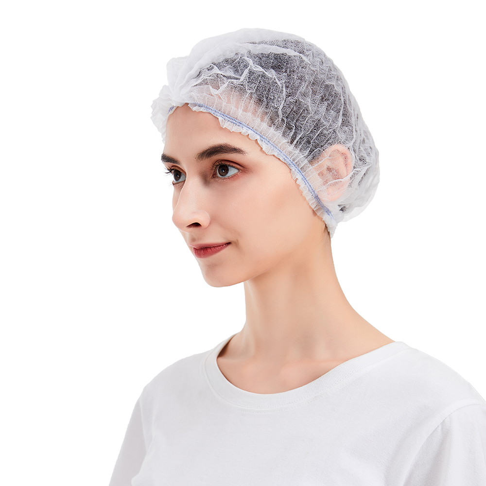 surgical cap nurse Disposable Non woven strip clip cap bouffant head cover Hair Net surgical doctor hat Round mob cap