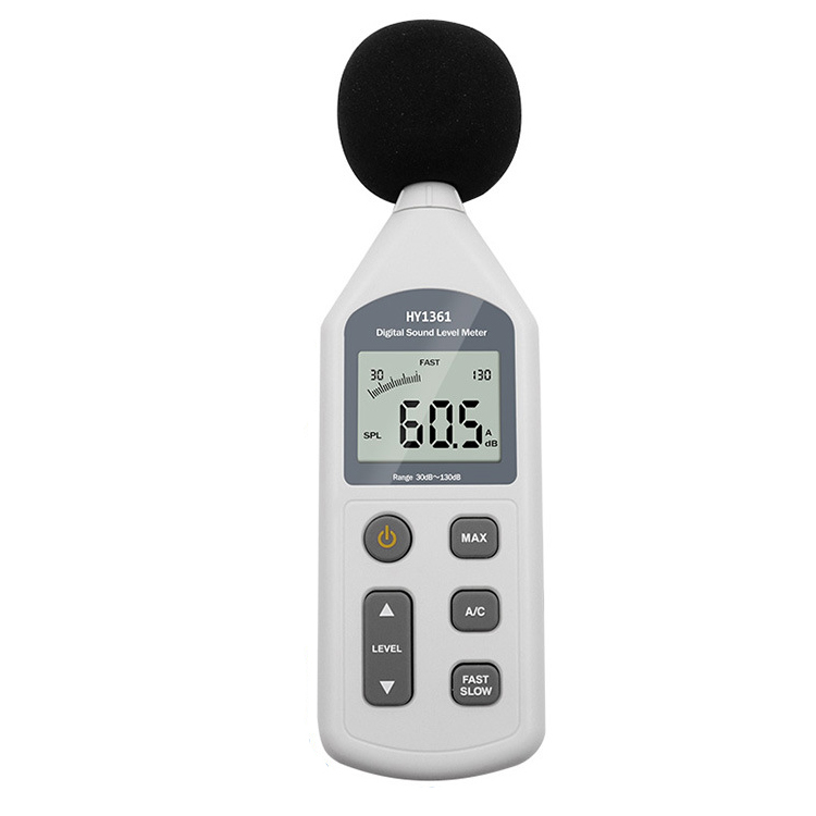 Цифровой USB шумомер, измеритель уровня звука, децибел 30-130 дБ, быстрый/медленный шумомер с большим ЖК-дисплеем