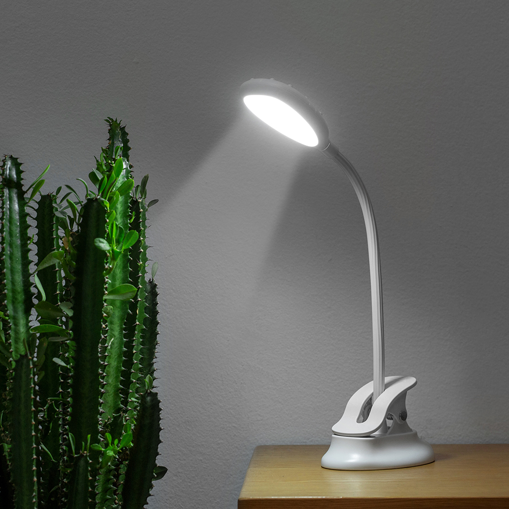 Touch on off cactus table desk using rechargeable battery clip bedroom reading lamp