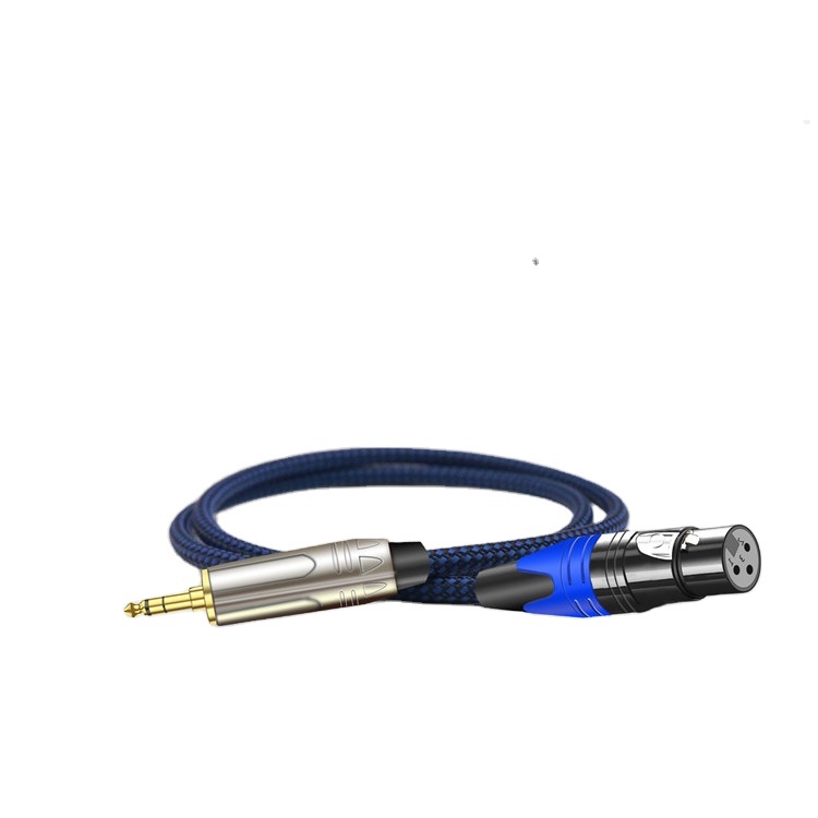 Single 3.5mm XLR Female Audio Condenser Microphone Cable 48V Phantom Power SO8 Oxygen-Free Copper for Tours Recordings Comes Bag