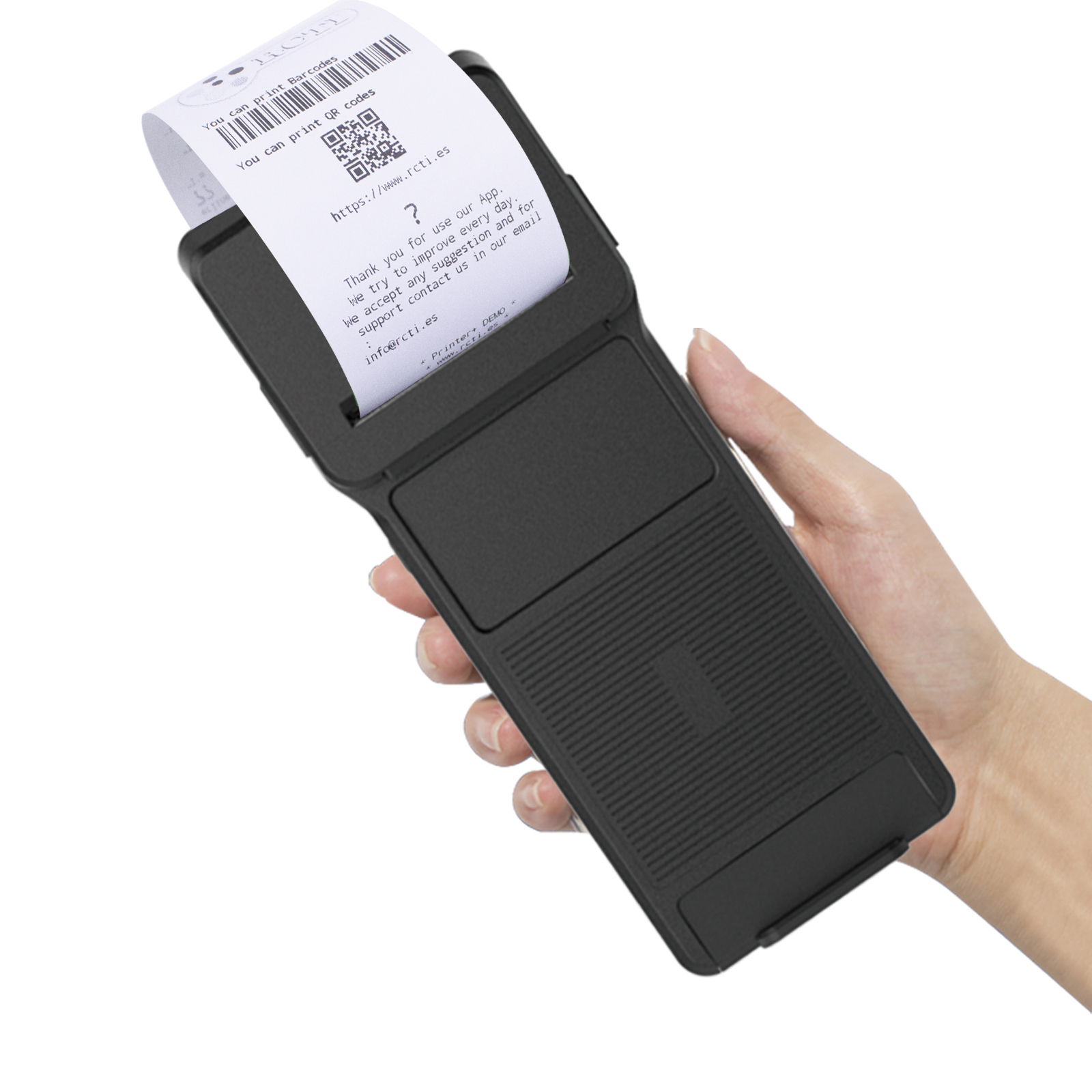 Беспроводной BT терминал Задний зажим тип 58 мм printer-1D 2D QR сканер штрих-кода и ближняя бесконтактная связь все в одном