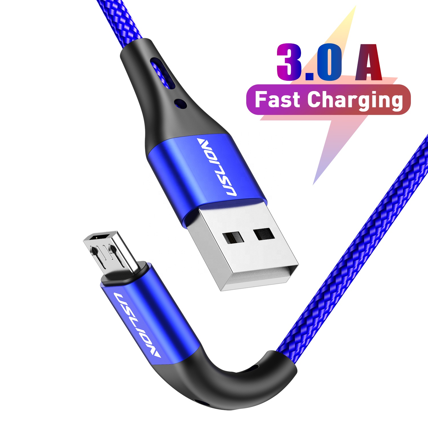 USLION 3A Fast Charging Micro USB Cable For Xiaomi Redmi Note 5 Pro Android Phone Change For Samsung S7 Micro Charger Data Cable