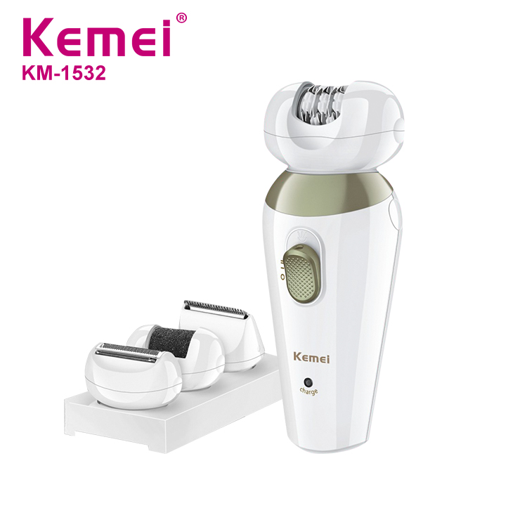 Kemei KM-1532 женский эпилятор перезаряжаемый электрический прибор перевозчика для всего тела машинка для стрижки, депиляция восковыми бусинками, инструменты