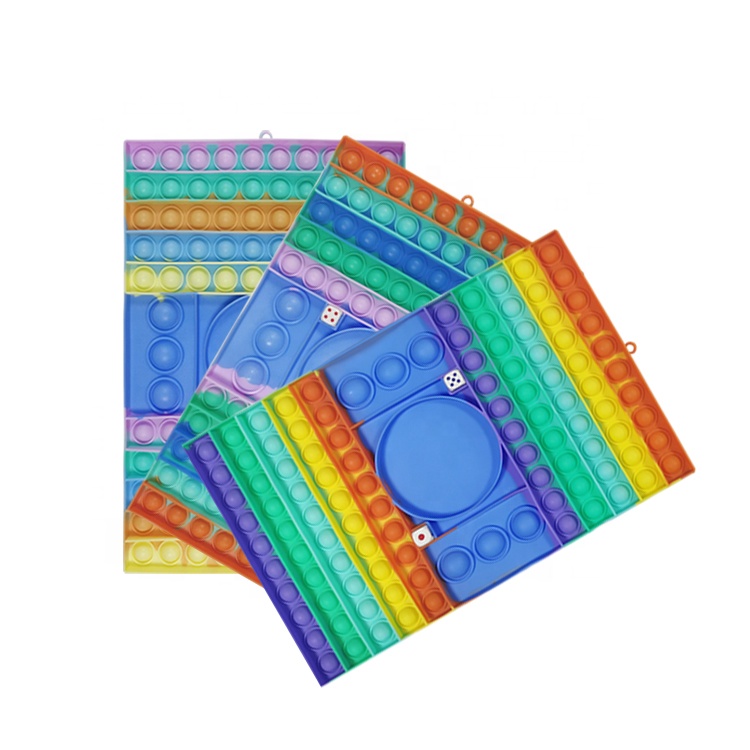 Amazon Hot Selling Kids Science Math Toys Learning Finger Chess Board Educational Push Bubble Fidget toys