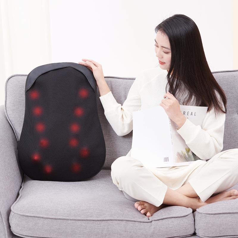HOT SALES-3 Full Body Massage Cushion with 12pcs Heating Balls for Back Massager