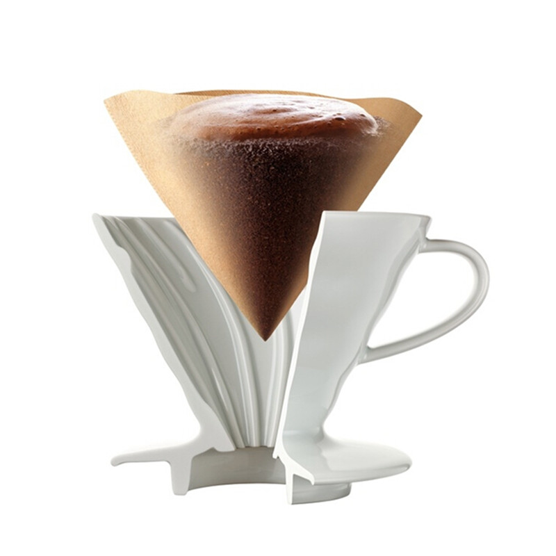 Ecocoffee V60 фильтр для высыхания кофе, домашняя бариста, Кофеварка 40 100 шт. в пакете, фильтры из японского материала