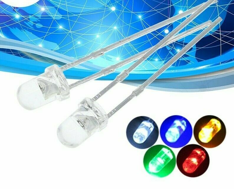 Lamp Emitting Diode Dides Kits Green Yellow Blue White And Red Round Water Clear