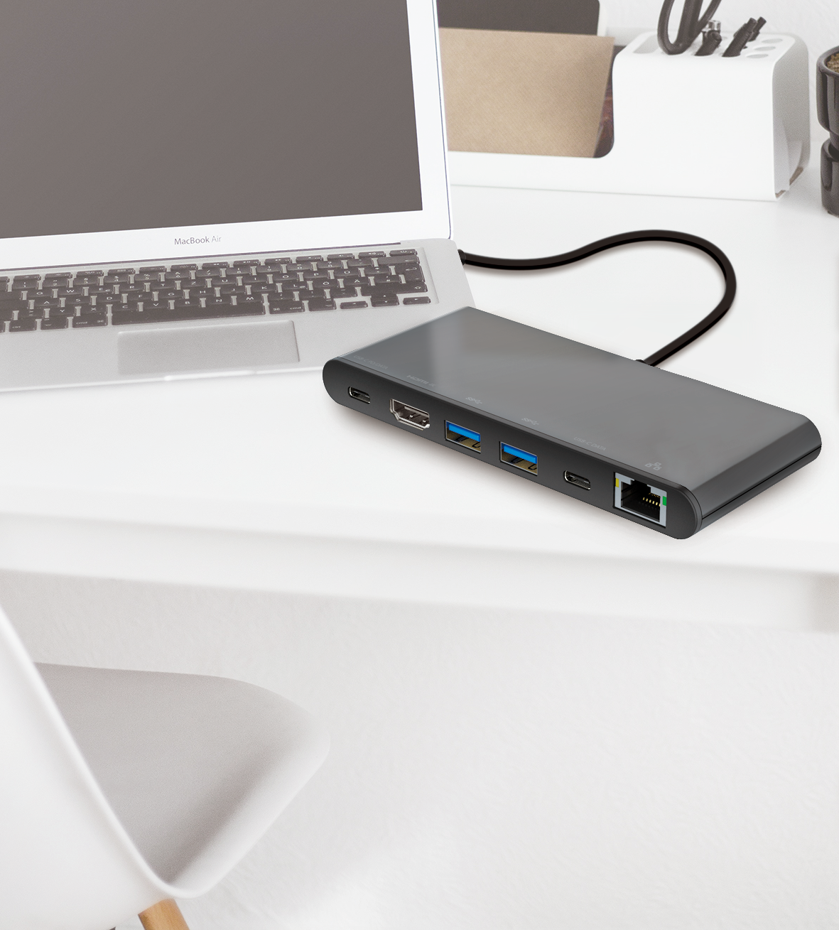 Новый дизайн Type-C концентраторы вход многопортовый USB-C Адаптер Hub для зарядки и передачи данных видео выход док-станции