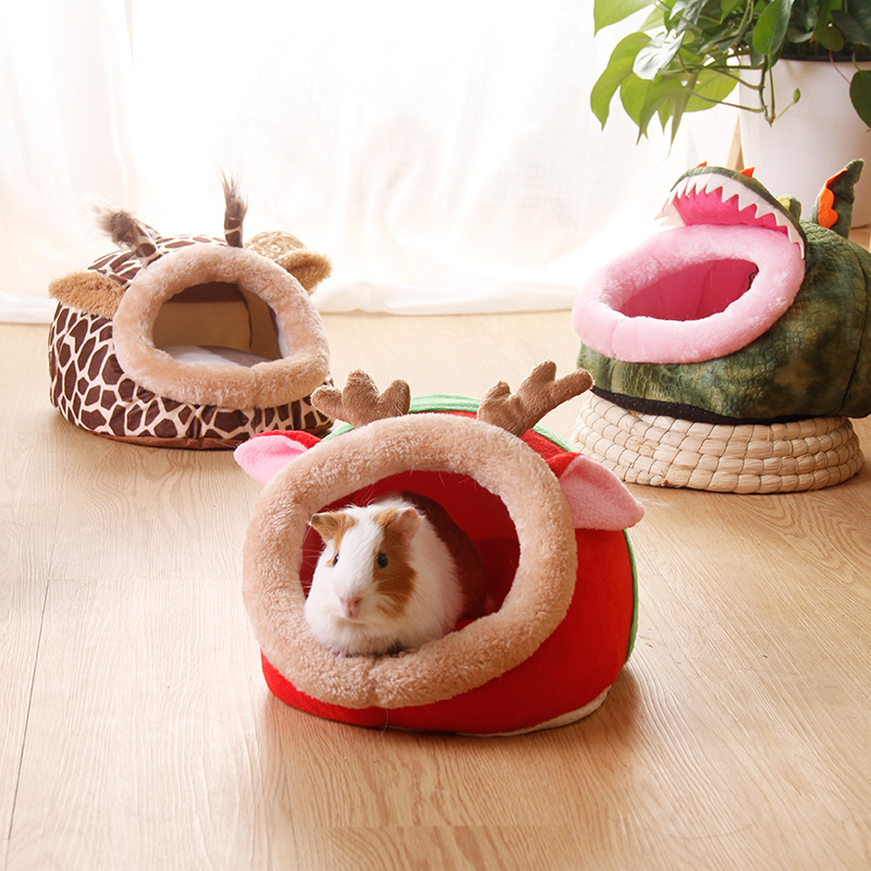 3 Sizes Super Warm Hamster Bed High Quality Small Pet Rabbits plush beds Hutch For Guinea Pig Hamsters Rabbits