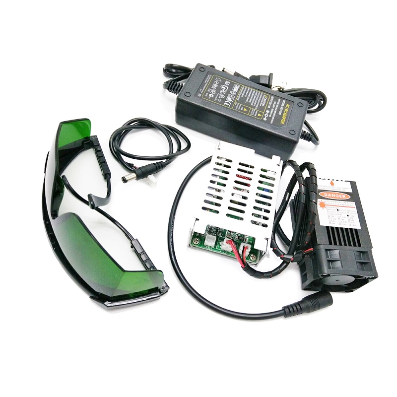 Регулируемый фокус лазерный модуль 450nm 15000 МВт 12V TTL лазерная головка для гравировальный станок с ЧПУ