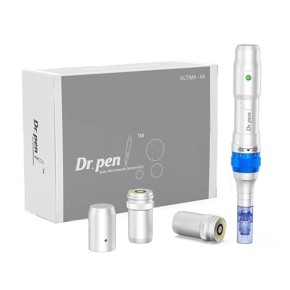 Профессиональный аппарат Dermapen Dr pen A6 для мезотерапии, оборудование для ухода за кожей лица, Домашнее использование, спа, с 10 картриджами