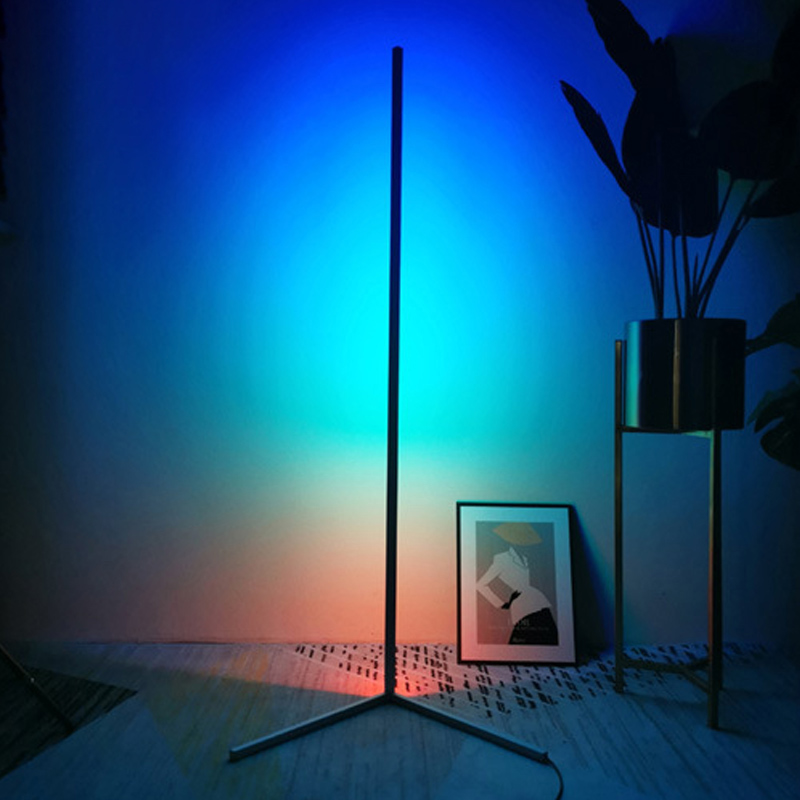 Прямая поставка, лампа для гостиной, напольная дизайнерская угловая rgb arc, Скандинавская, стоящая, для спальни, отеля, современная светодиодная напольная лампа