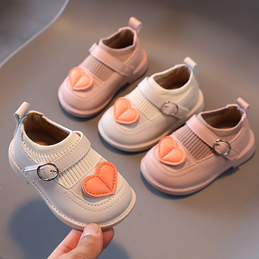 Baby Kids Fashion Princess Dress Shoes For Girls Spring Autumn Children's PU Leather Tan Child Dance Shoes
