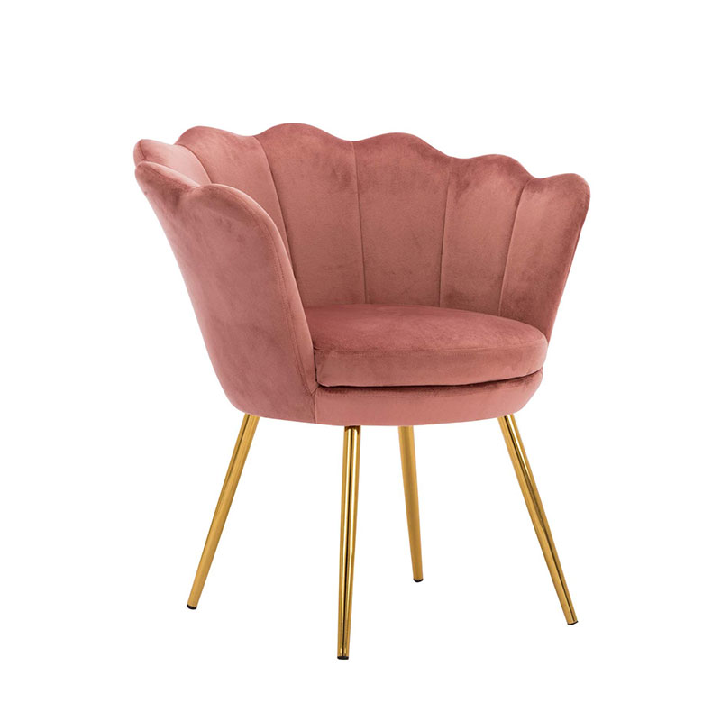 Современный роскошный акцент Vanity Pink Velvet Tufted золотые металлические ножки мягкое кресло для отдыха гостиной