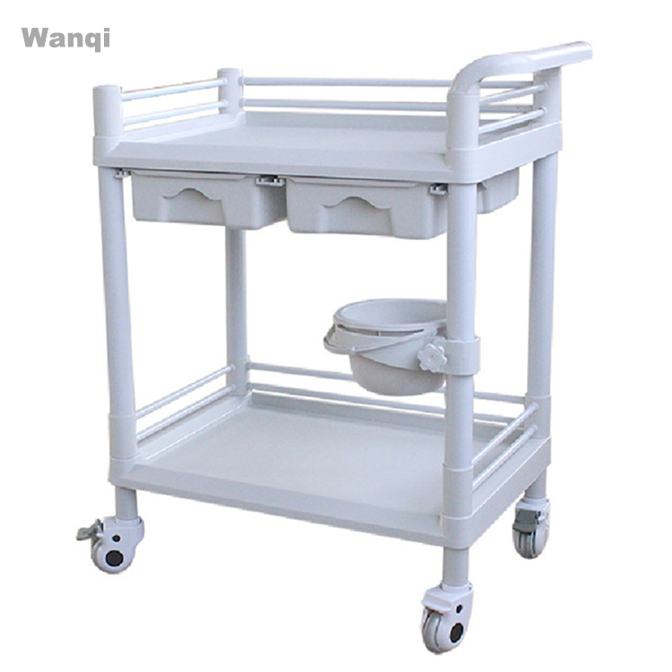 Durable Stainless products Decorative Trolley Cart Salon Furniture Trolley Treatment machine cart with Aluminum Stand