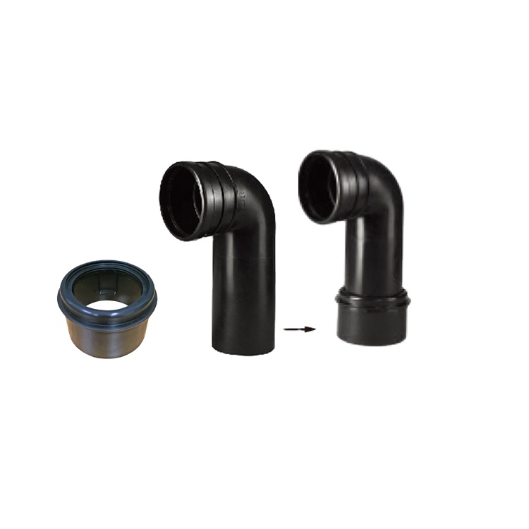 Toilet Shift Pipe HK864 Bend pipe black HDPE of wall-hung toilet Sewage elbow wc drainage pipe