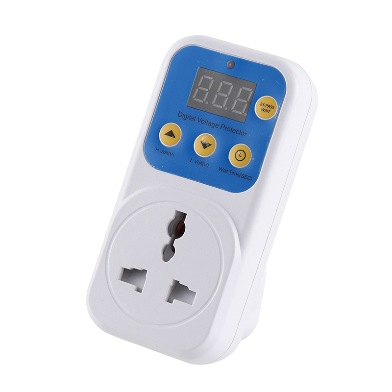 220V UK Plug type connector adapter TV/Fridge guard adjustable over/under voltage protector digital display