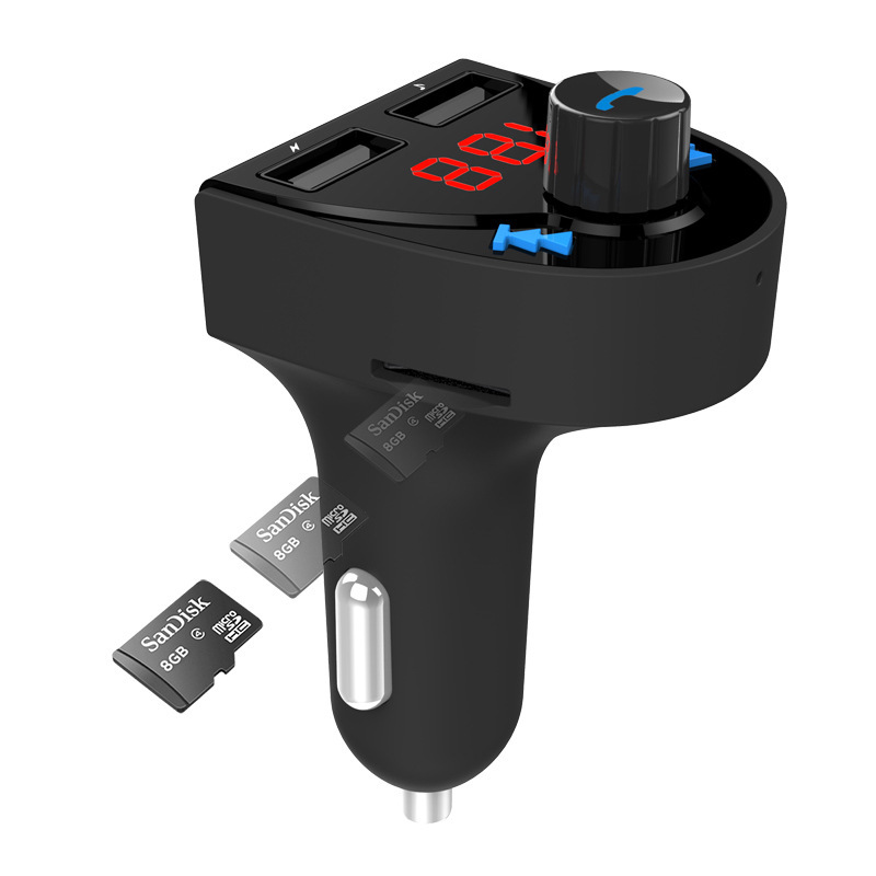 Автомобильный FM-передатчик HK201 с двумя USB-портами А и поддержкой быстрой зарядки
