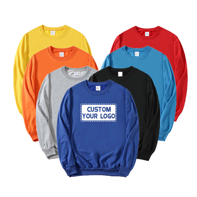 OEM wholesale unisex cotton crewneck sweatshirts custom embroidery print logo blank sweatshirt jumper jogger for men