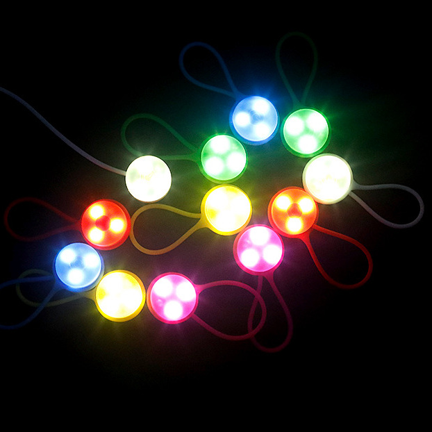 Factory Outdoor night blinking mini LED silicon purse light for Cycling bycicle Running Backpack handbag Safety Warning