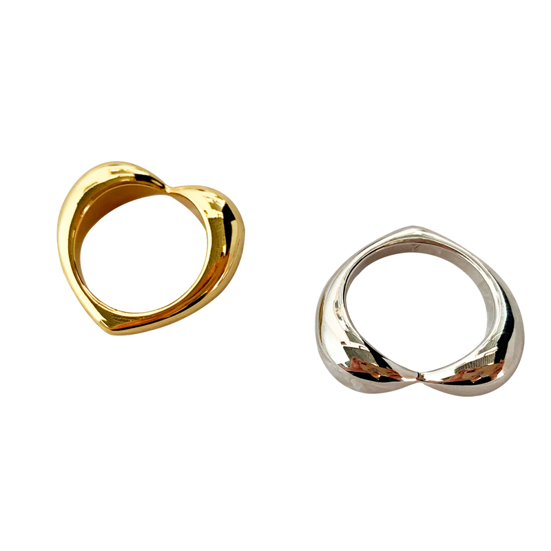 Wholesale Love Heart Ring Trendy Beauty Sparkle Personality Ring for Women