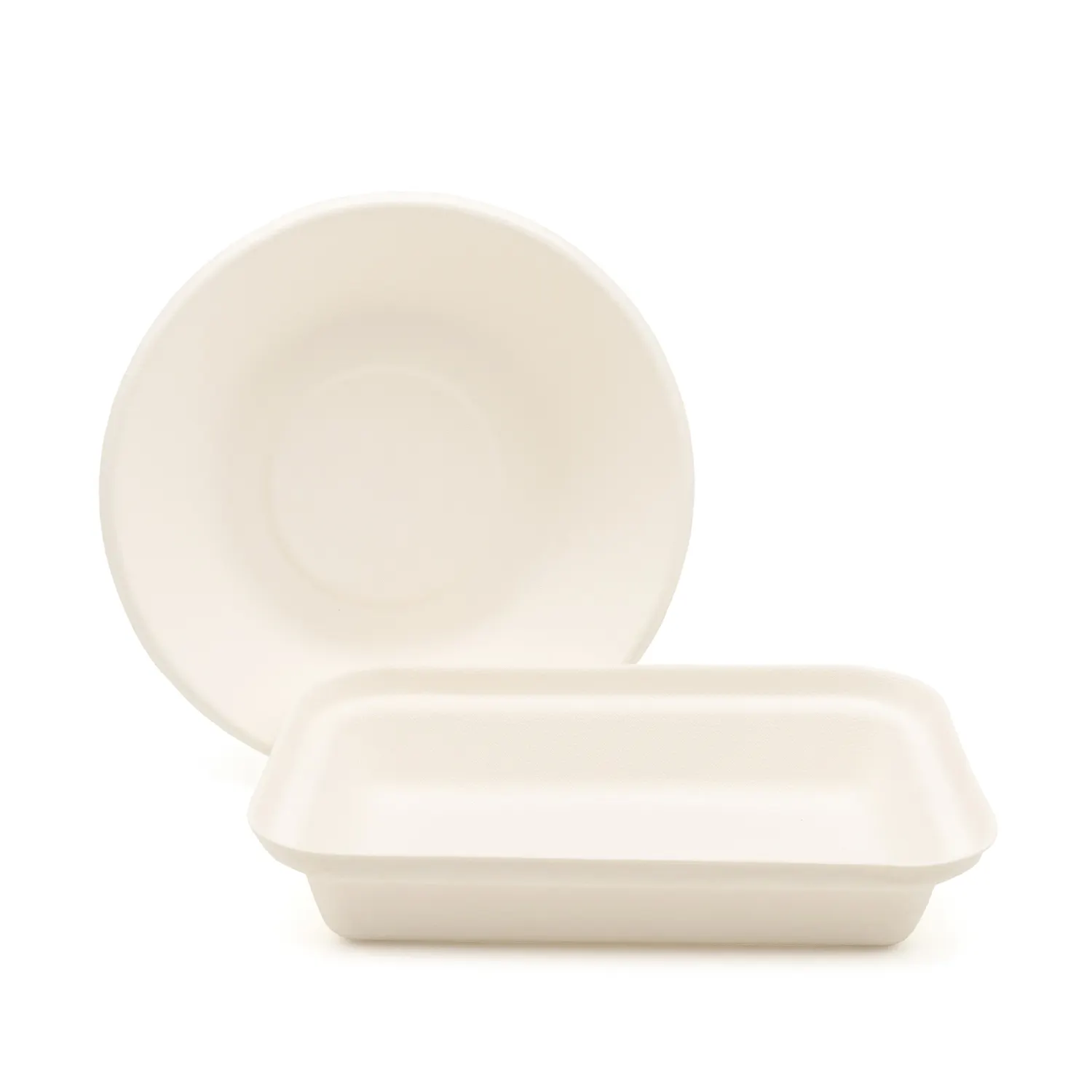 Compostable Eco Disposable Tableware Party Supplies Paper Supplies Bagasse Tableware White Paper Bowl