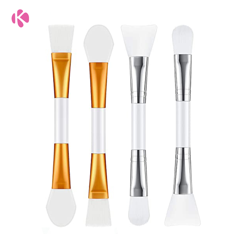custom logo facial beauty tools clay mask brush double ended face mask brush