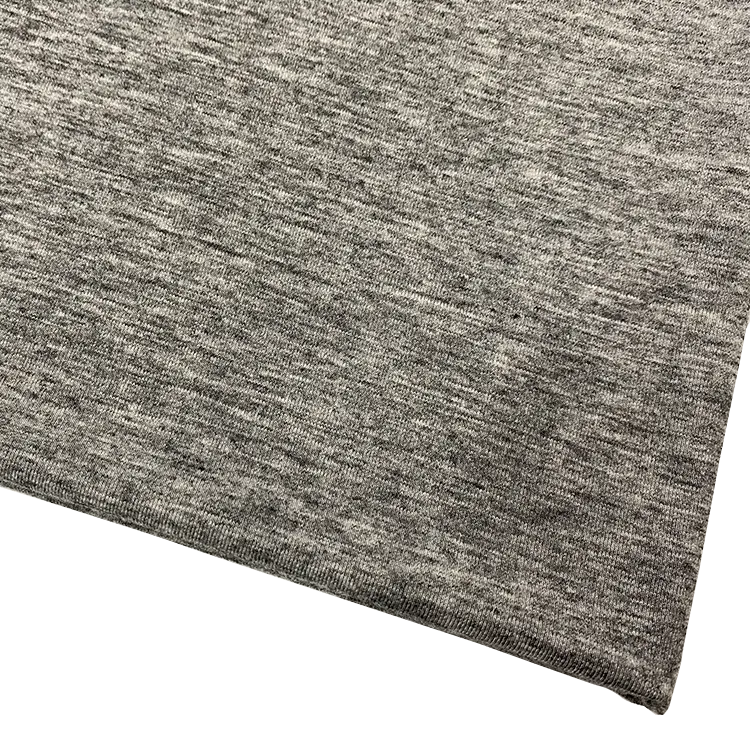 New design harvest polyester rayon spandex melange angora jersey knit fabric for polo shirt and sweater