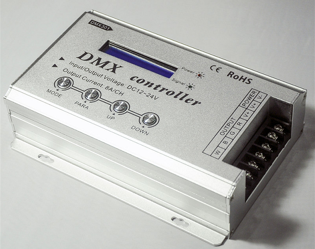 DMX301 DC12V-24V 4CH контроллер DMX низкого напряжения с ЖК-дисплеем