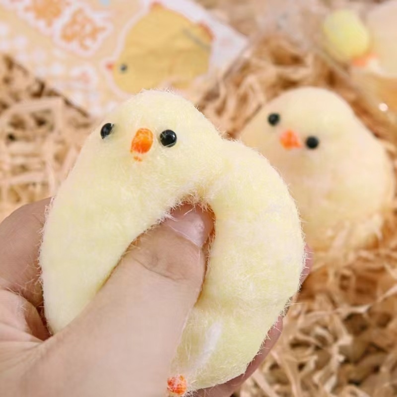 Handmade TPR Chick Taba Squishy Toys Ultra Soft Squishy Fidget Toys Squeeze Chicken Toys For Stress Relief Suitable Adults Kids
