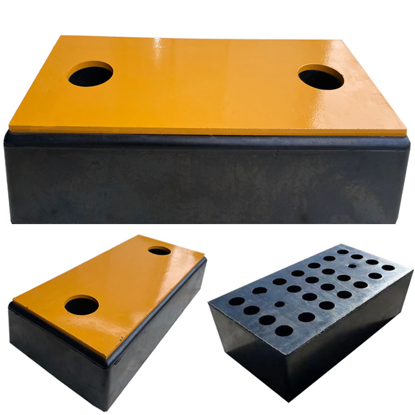 Steel Face Molded  Rubber Dock  Leveler Bumper