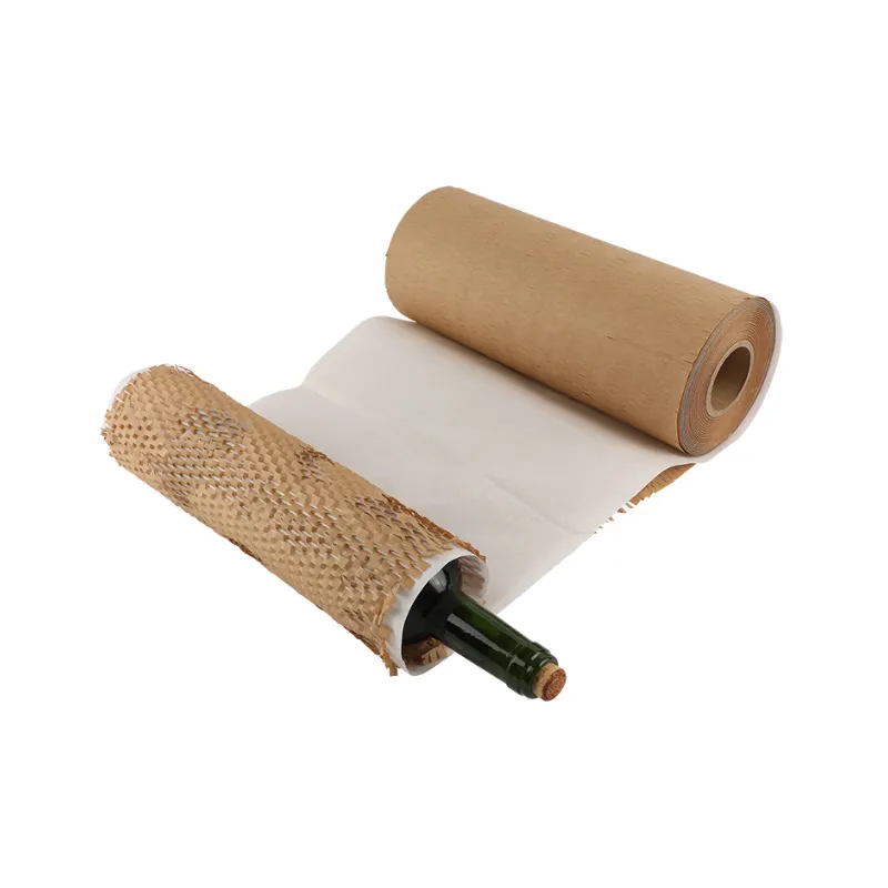 Protective Cushion Brown Hex Buffer Cushion Kraft Paper Roll Packing Honeycomb Craft Packaging Kraft Wrapping Paper