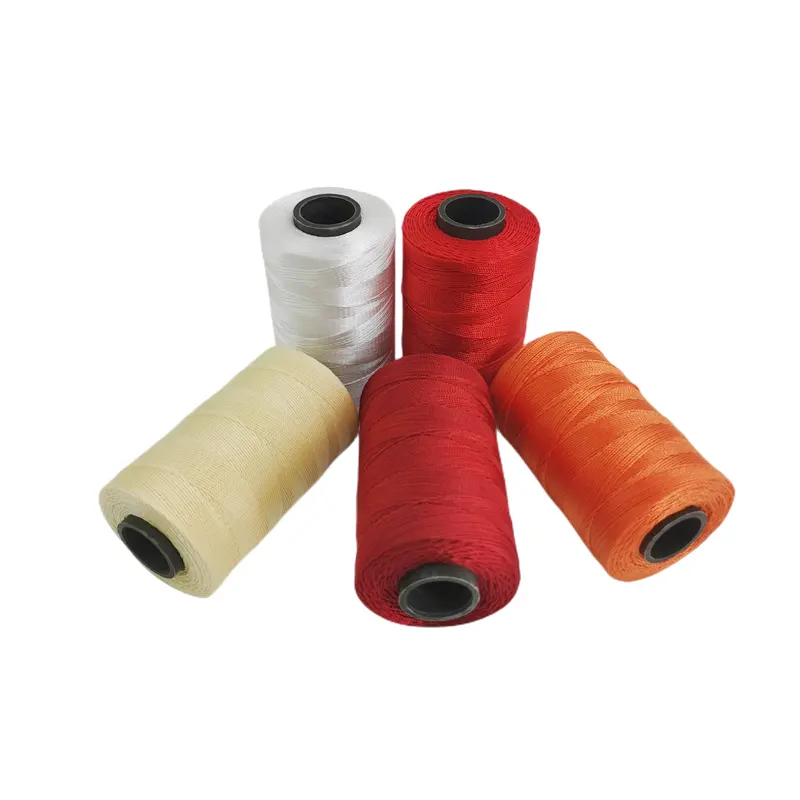 China cheaper price high tenacity nylon polyester fishing twine 210D for fishing net