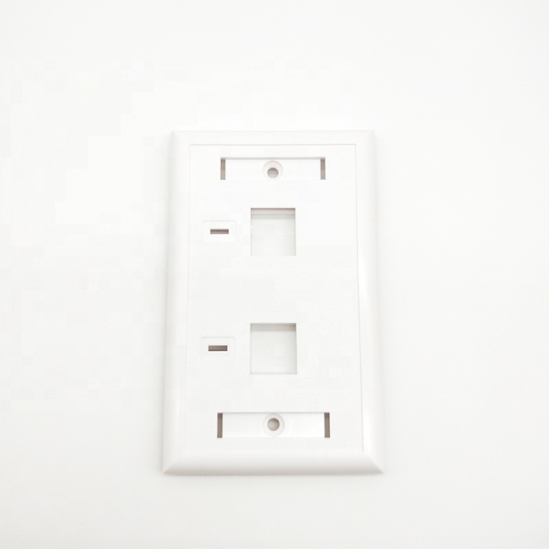 Лицевая панель настенное крепление 2 порта соединитель rj45 двойная односторонняя пластина