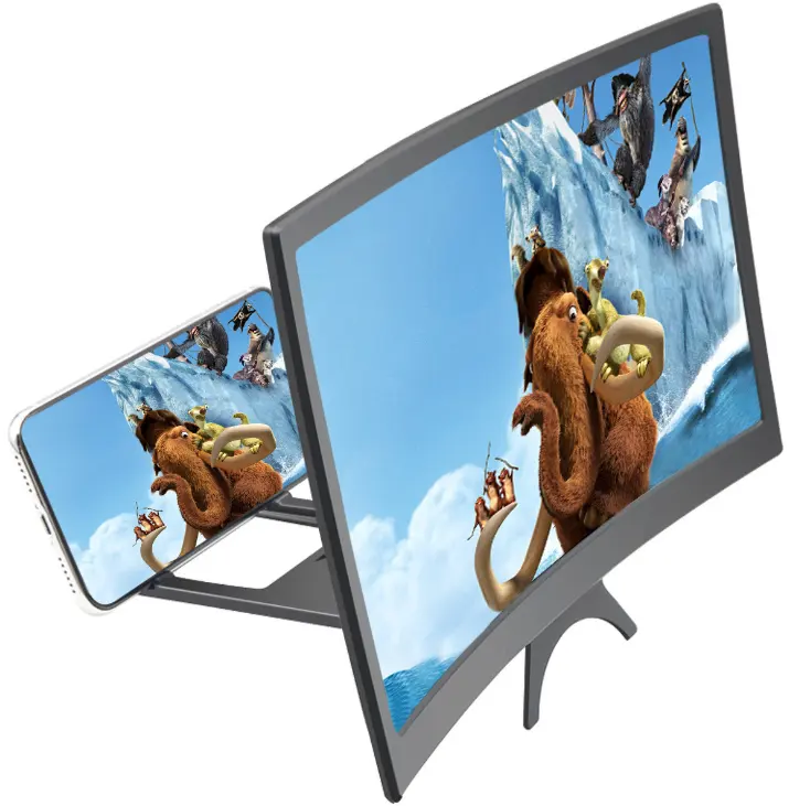 12inches Mobile phone screen magnifier Private design 3d Curved screen amplifier for iphone smartphone screen enlarger