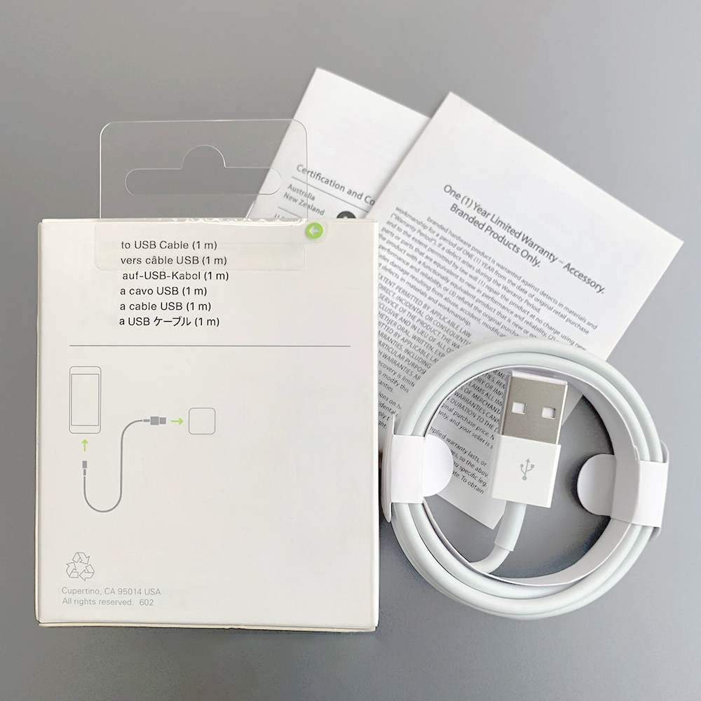 Оптовая продажа, usb-кабель для Apple iPhone с оригинальной новой упаковочной коробкой, зарядный Дата-кабель для iPhone 6 7 X, зарядный кабель