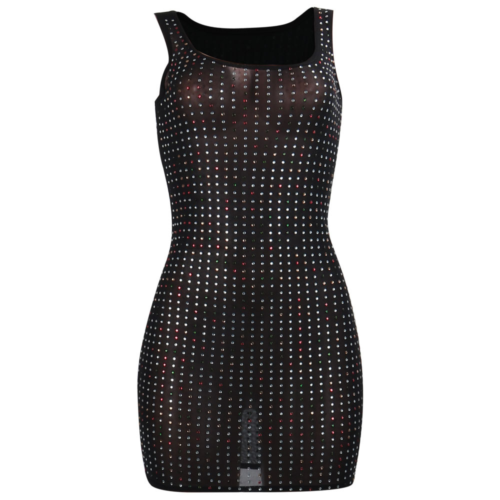 New Fashion Elegant Nonwoven Black Washable Sequin 2021 Sexy Cocktail Dresses