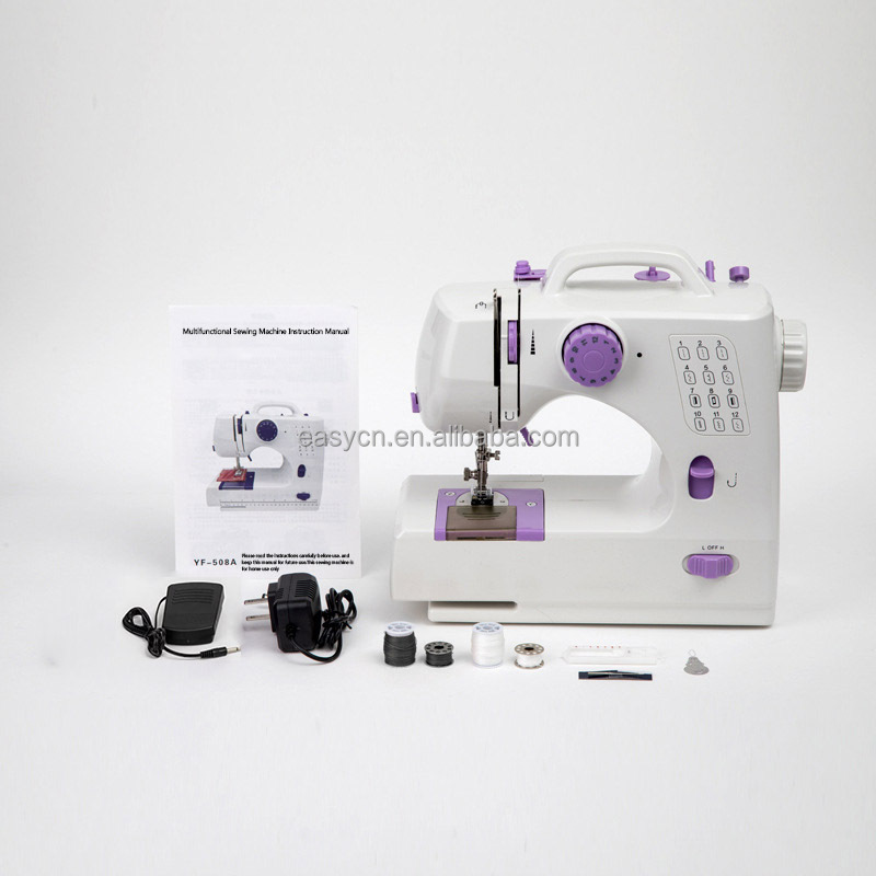 Household used 12 stitches overlock mini sewing machines electrical sewing machine maquina de coser