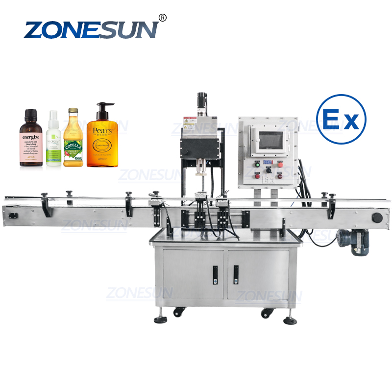 ZONESUN ZS-VTCM1 усовершенствованная, от взрыва, эфирные масла банка брызг Автоматическая круглая бутылка винт укупорочные машины