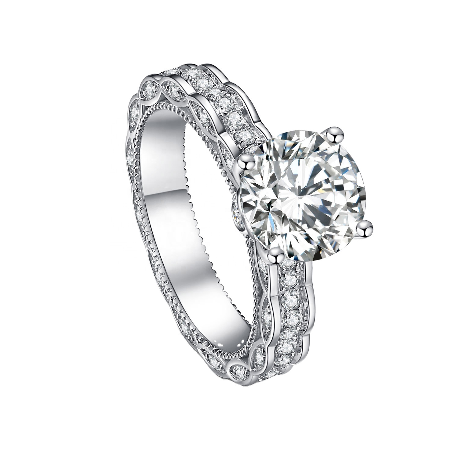 Высокое качество Moissanite Diamond D Color FL GRA Cut Loose Moissanite 1 карат WhiteJewelry full diamond женские кольца