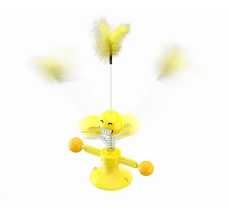 Funny Cat Teaser Stick Pet Interactive Set Cat Toy with Feather Wire Chaser Wand Toy
