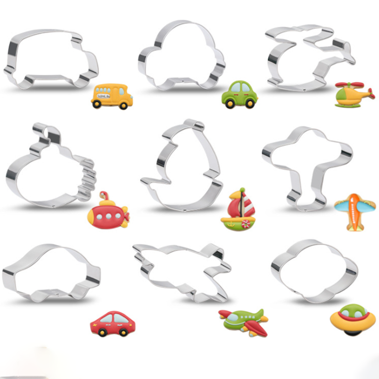 Traffic vehicle theme series Shape Design Metal Cookie Cutter Cookie Mold DIY Fondant mold