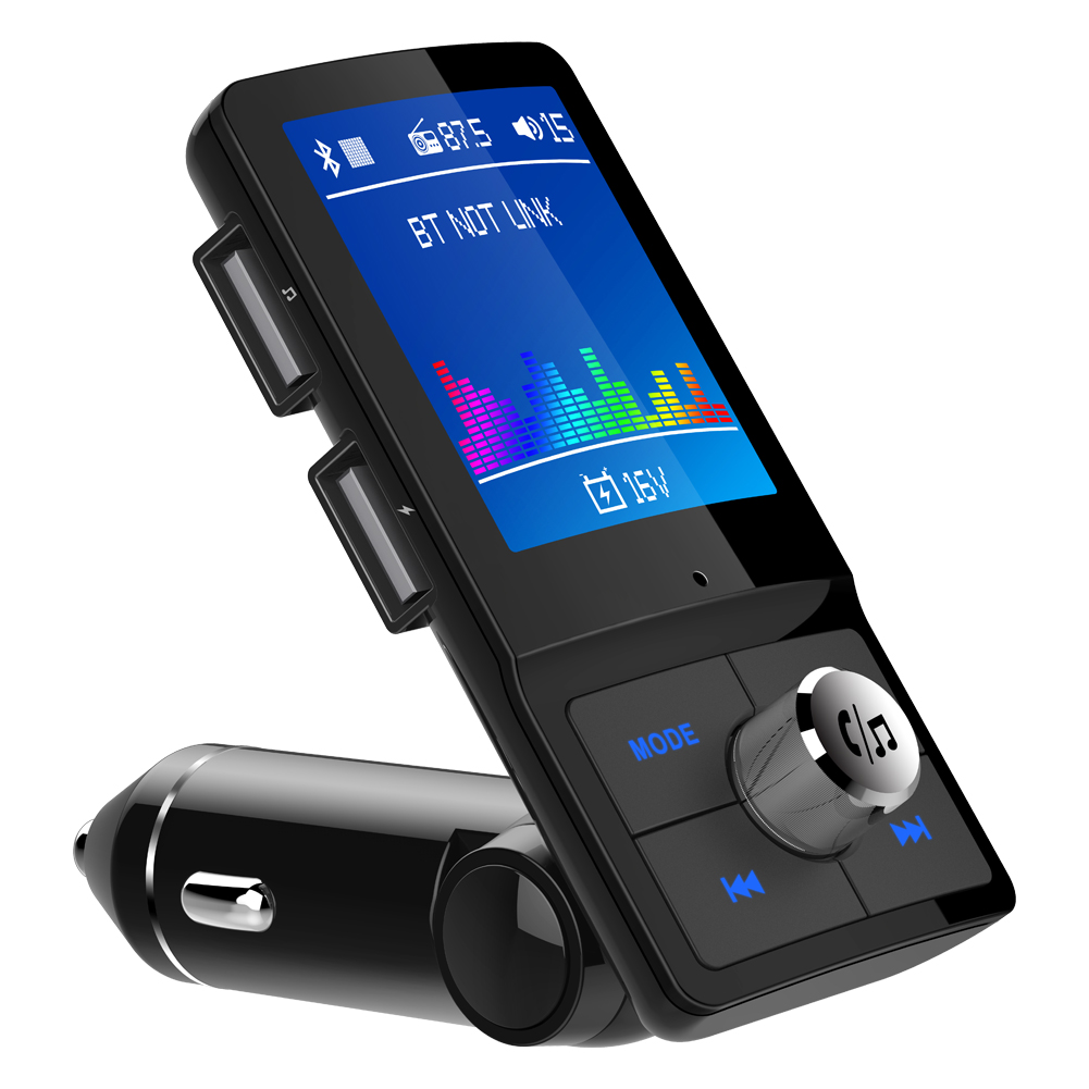 BC45 Bluetooth 4,2 EDR TF карта USB Aux кабель 5 В/1A QC3.0 зарядное устройство дисплей автомобильное напряжение Стерео Fm передатчик аудио mp3-плеер