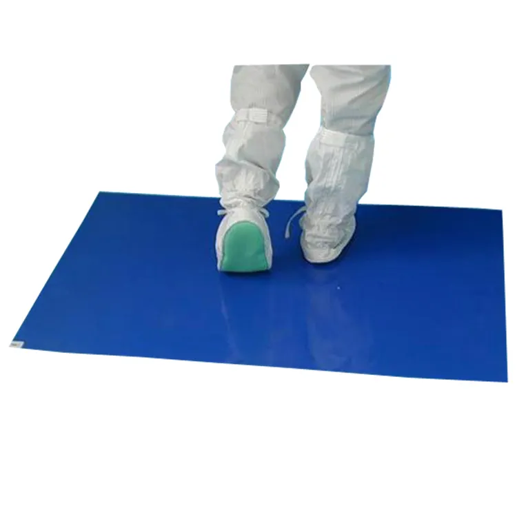 Cleanroom Floor Door Dust Removal Disposable JEJOR 30 Layers Peelable Blue PE Film Sticky Mat For Cleaning Shoes