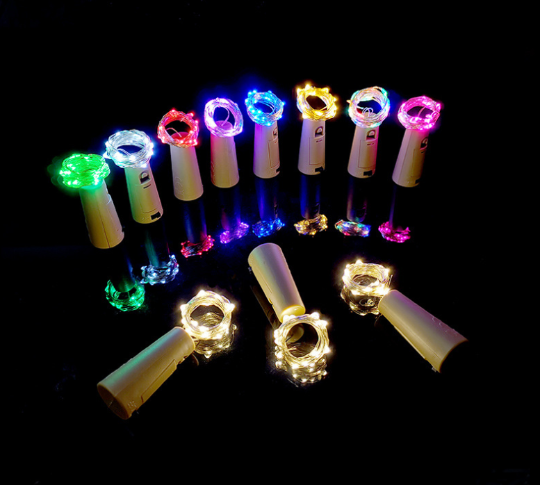 Bottle Stopper Shaped LED String Lights with Copper Wire Christmas Light String Outdoor for House Decoration