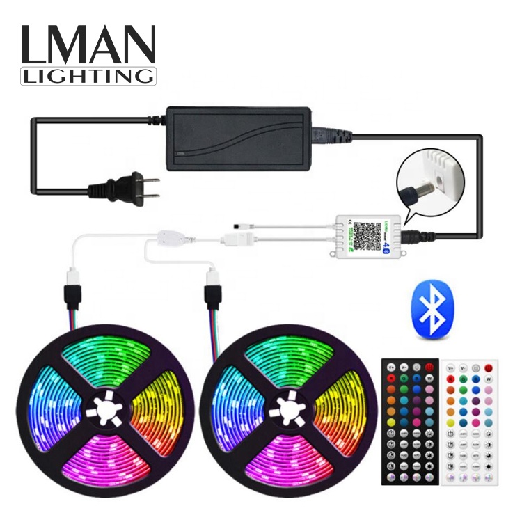 Многоцветная светодиодная лента RGB 5 м 10 м SMD 5050 12 в 24 В IP65 для украшения здания, водонепроницаемая