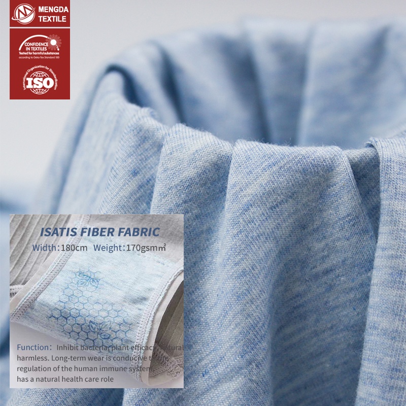 New technology rose fiber isatis fiber mugwort fiber honeycomb anti-microbial silver ion silk fabric for underwear